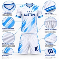Tenues d'équipe de football personnalisées par sublimation pour jeunes, anti-boulochage, respirantes, kits d'entraînement pour camps de football
