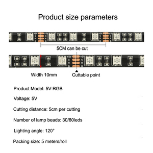 Wifi ứng dụng thông minh kiểm soát hẹn giờ cảnh USB powered DC 5V 2m chơi game bàn PC Màn hình đèn nền USB RGB <span class=keywords><strong>LED</strong></span> <span class=keywords><strong>Strip</strong></span> - Product Image 4