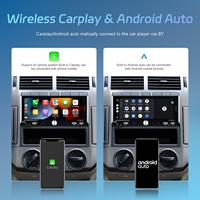 Podofo 6.9 inci Single Din Radio Mobil Stereo Wireless Carplay Android Auto Pemutar MP5 Mobil EQ BT FM Type-C USB Pemutar Mobil Grosir