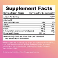 Gummies de collagène VitaHall en marque privée, compléments alimentaires pour favoriser la santé des cheveux, des ongles et de la peau