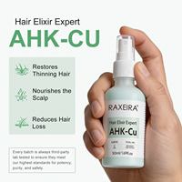 Sérum Capillaire Anti-Chute et Réparateur AHK-Cu GHK-Cu au Peptide de Cuivre pour la Repousse des Cheveux et la Croissance du Cuir Chevelu (Marque Privée)
