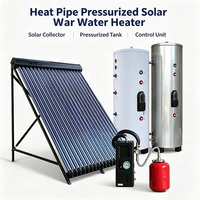 Système de chauffage solaire à tubes sous vide haute pression de 300 litres et 500 litres avec pompe à chaleur split