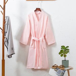 Home Hotel Spa Women Men <strong>100</strong>%<strong>cotton</strong> Velvet Thick Long <strong>Bathrobe</strong> Robe with Your logo - Product Image 4