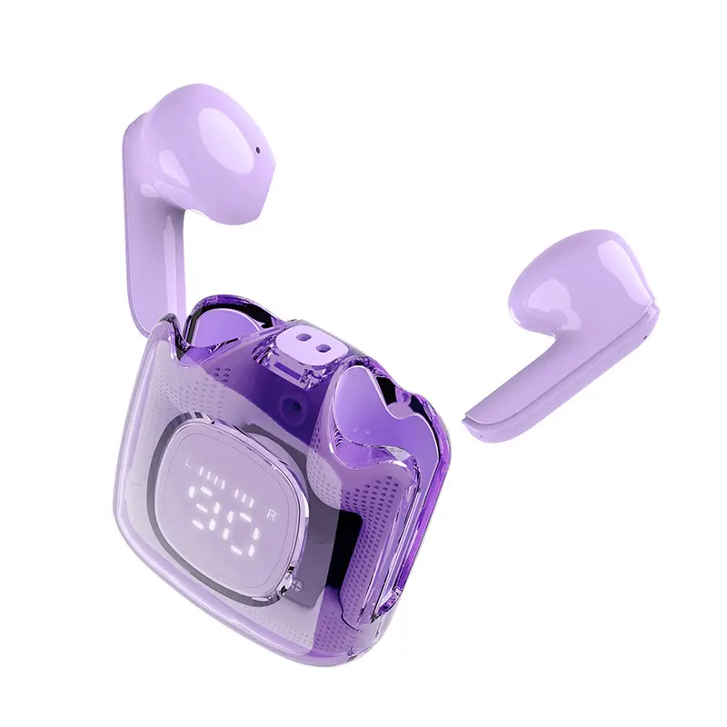 2023 New Arrival Thời Trang Mini Tai Nghe Hifi Stereo Chơi Game TWS Earbuds Trợ Lý Giọng Nói Trong Suốt Không Dây Trong Tai Tai Nghe