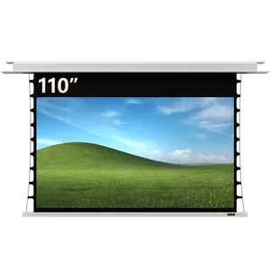 HD 8K Projector Screen Indoor Decor 110 inch Indoor Ceiling Recessed Motorized Projector Screen