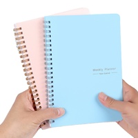 Classique 2025 A5 planificateur hebdomadaire non daté cahier à reliure à spirale nouvel organisateur d'école de bureau à couverture rigide avec couverture en PP pour les Agents