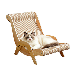 Modern Folding Eco-Friendly Interactive Sisal <b>Cat</b> Scratcher Recliner <b>Sofa</b> Hammock Wooden Grinding Claw Pad Replaceable Carton - Product Image 1