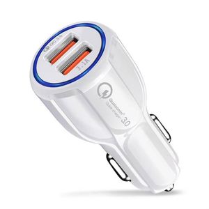 Chargeur de voiture rapide QC3.0 3A, chargeur de voiture double USB intelligent, petit chargeur rapide pour téléphone portable - Product Image 2