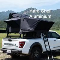 Tente de camping à ouverture rapide, tente de toit rigide portable pour voiture, 4 personnes, toile imperméable, quatre saisons, double couche, camping tout-terrain