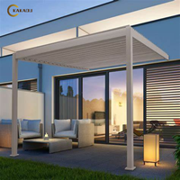 Pergola à lames orientables en aluminium pour terrasse extérieure, jardin, gazebo, patio imperméable