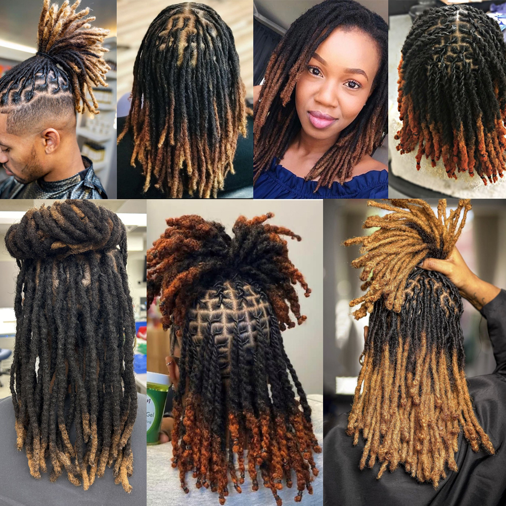 KAMA Wholesaft Human Hair Soft Dreadlock Extensions Deadlock Maintenance Dread Loc Extension for Black Hair Detail Section 2