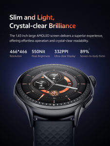 Reloj Inteligente de Salud con Pantalla AMOLED de <span class=keywords><strong>Alta</strong></span> Calidad, Correa de Silicona, Carga Magnética, 7-15 Días de Duración de la Batería, Resistente al Agua 3 ATM - Product Image 3