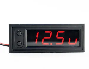 3 en 1 affichage numérique 24 heures horloge thermomètre tension voltmètre affichage LED <span class=keywords><strong>moto</strong></span> Fahrenheit 12V voiture camion <span class=keywords><strong>moto</strong></span> - Product Image 1