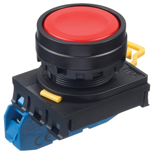 YW Series Push <b>Button</b> Panel Mount Flat <b>Button</b> YW1B-M1E10R - Product Image 1