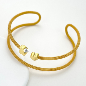 Bracelets personnalisés en argent sterling S925 plaqué or 18 carats avec logo original et motif ours espagnol, pour mariage, fiançailles, anniversaire, style simple pour femme - Product Image 5