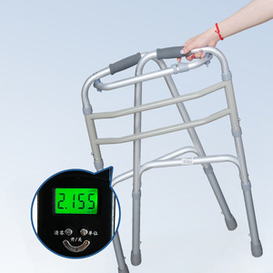 Joy Point Aluminum Alloy <b>Walker</b> With Handrail Grey Parallel Bars For <b>Elderly</b> And Disabled Mobility Aid - Product Image 1