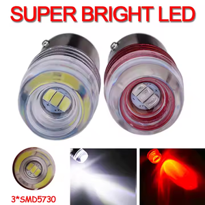 Dc 12V P21/5W <span class=keywords><strong>BAY15d</strong></span> Led xe ánh sáng bóng đèn 5730 3smd màu đỏ nhấp nháy phanh ánh sáng CANBUS 1156 1157 ổ cắm BA15S nhấp nháy phanh ánh sáng mới - Product Image 6