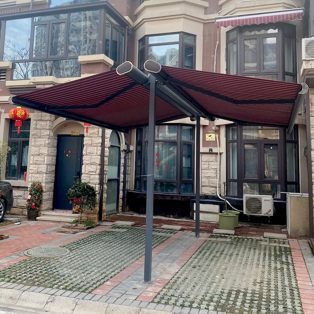 Car Umbrella Full Cassette Retractable Double Sided Retractable Awning