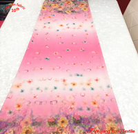 Rouleaux de tissu en mousseline de soie à imprimé floral, prix au mètre, vente en gros, 2019