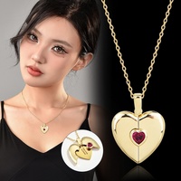 Collier en acier titane en forme de cœur serti de diamants, avec fermoir personnalisable, directement de l'usine, stock transfrontalier disponible, accessoires