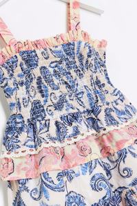 Usine personnalisée 2024 vente chaude enfants filles robes avec des fleurs boutique <span class=keywords><strong>pas</strong></span> <span class=keywords><strong>cher</strong></span> coton bébé fille <span class=keywords><strong>robe</strong></span> vêtements quotidiens enfants vêtements - Product Image 2