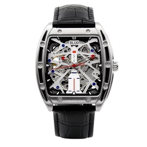 Montre mécanique pour homme, boîtier tonneau ajouré, mouvement chinois, index lumineux, étanche 30m, style sport, livraison directe - Product Image 3