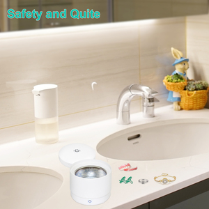 Xách tay hàm răng giả người lưu giữ siêu âm Jewelry Cleaner nha khoa thông minh UV làm sạch thiết bị với tần số cao - Product Image 6