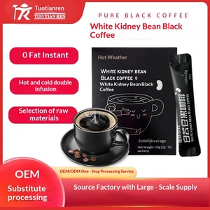 Café Negro <span class=keywords><strong>en</strong></span> Polvo con Frijol Blanco, 0 Azúcar, 0 Grasa, Venta al por Mayor Directa de Fábrica, Instantáneo, Americano, Yunnan, <span class=keywords><strong>Grano</strong></span> Pequeño, OEM, Bolsa de 20g - Product Image 4