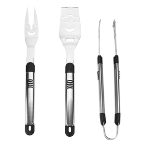<span class=keywords><strong>Kit</strong></span> de Parrilla de Acero Inoxidable Color Carbón BS-3137, 3 Piezas, Herramientas de <span class=keywords><strong>Barbacoa</strong></span> Premium de Alta Calidad para Asados al Aire Libre - Product Image 6