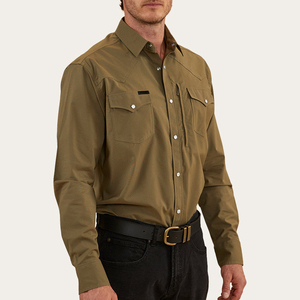 Bán Buôn Cổ Điển Nút Xuống Cá Nhân Cao Bồi Ngọc Trai Snap Pearlsnap Rodeo Áo Ngọc Trai Snaps Áo Sơ Mi Phương Tây - Product Image 4