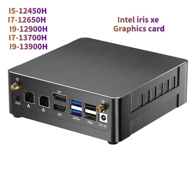 Intel Core I5-12450H/I7-12650H 13700H I9-12900H 13900H CPU High Quality Intel Iris Xe Graphics Card 64GB RAM Wi-Fi 6 Mini PC