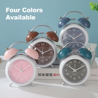Jam Meja Desain Vintage Fashion Time Vision Harga Terbaik, Diameter 4 Inci, Mesin Quartz, Fungsi Snooze, Dekorasi Kantor
