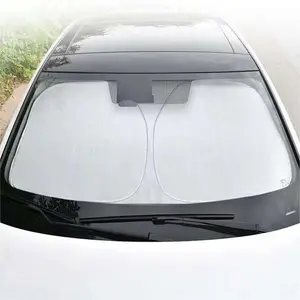 Titanium Silver Coating Car UV Protection Sun Visor Customized Front Windshield Visor Car Front Window Sunshade