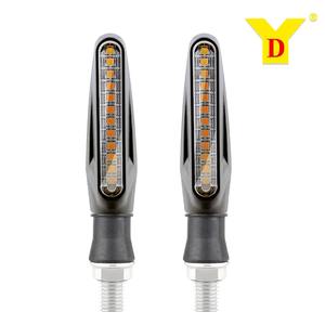 Clignotants LED ABS pour moto, lumière blanche ambre 6000K, 10W, clignotants de rétroviseur avant - Product Image 1