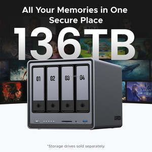 Ugreen dxp4800 cộng với 4 bay Máy tính để bàn NAS Intel 8505 Quad core 4K 8GB DDR5 RAM SSD 128GB JBOD <span class=keywords><strong>RAID</strong></span> <span class=keywords><strong>USB</strong></span> đính kèm kho lưu trữ - Product Image 2