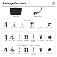 MEKEDE X10 X20 X30 X40 Unidad Principal Android para Auto 1280*720 2K con Ventilador, Car-play, DSP, Navegación, 8 Núcleos para LADA Granta 2018-2019