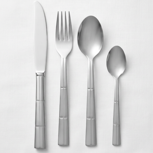 Ensemble de couverts en acier inoxydable poli miroir, cuillère, couteau, fourchette, design minimaliste, passe au lave-vaisselle, ustensiles de table pour mariage - Product Image 1