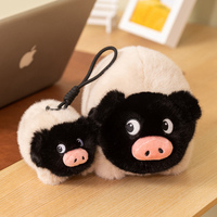 Sac à dos porte-clés en peluche cochon de simulation, vente en gros d'usine, cadeau d'anniversaire parfait pour les enfants