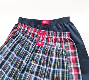 Comodi pantaloncini da <span class=keywords><strong>uomo</strong></span> larghi in tessuto misto cotone a quadri in tinta unita <span class=keywords><strong>Boxer</strong></span> <span class=keywords><strong>con</strong></span> bottone Fly 3 pezzi - Product Image 6