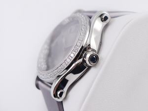 Montre mécanique à quartz en acier inoxydable léger de haute qualité pour hommes et femmes, Happy Rolling Diamond, Chopardes - Product Image 4