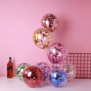 HLC RTS - Paquete de 100 Globos de Látex de 12 Pulgadas, Globos Bobo con Confeti, Globos Redondos de San Valentín con Lentejuelas, Globos para Fiestas de Cumpleaños - Product Image 1