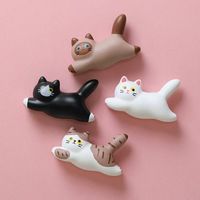 Aimants de réfrigérateur personnalisés en résine, chats mignons, design animal Art Déco, pièce unique, grande taille, vente en gros