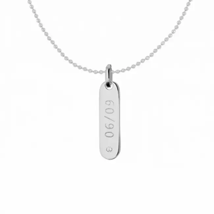 Collar de Barra Vertical Grabada de Acero Inoxidable con PVD de Oro de 18K, Cadena de Bolas Pequeñas, Zirconia Pequeña, Joyería Personalizada con Fecha y Nombre - Product Image 2