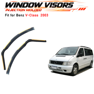 Factory Direct Injection Molded In-Channel Window Visors Rain Guards Wind Deflectors fit for Benz V-Class 2003 - Product Image 1