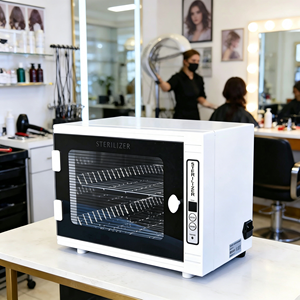 Portable Plastic <b>Nail</b> Disinfection Cabinet High-Temperature LED Display Sterilizer for Manicure Tools for Beauty Salons - Product Image 2