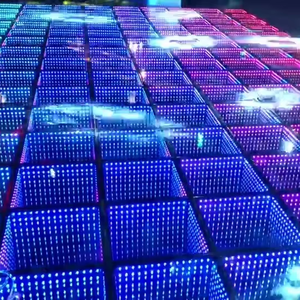 Fabricante de Equipos de Iluminación para Escenarios, Pista de Baile LED Iluminada con Espejo Infinito 3D Extraíble con Cable, DMX512 RGB CRI80 para Parques Temáticos - Product Image 4