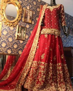 ชุดเดรสสั้นพร้อม lehenga สำหรับงานแต่งงานชุดเดรสยาวปักลาย2019จากอินเดียและปากีสถาน - Product Image 5