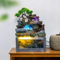 Fuente de Agua de Mesa para Interiores en Oferta, Decoración para el Hogar, Fuente de Escritorio, Artesanía de Resina, Pecera, Mini Fuente de Agua