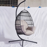 Salon en osier adultes hamac chaise extérieur balcon jardin rotin métal Patio nid suspendu balançoire chaise support