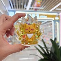 Nouveauté transfrontalière : Ornements créatifs en résine renard à neuf queues, effet sable mouvant, figurines de collection, boîte mystère artisanale, vente en gros pour bureau